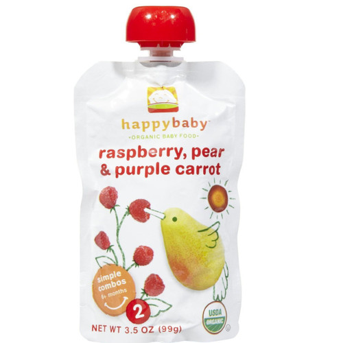 Happy Baby Pear, Raspberry & Purple Carrot (16x3.5 OZ)