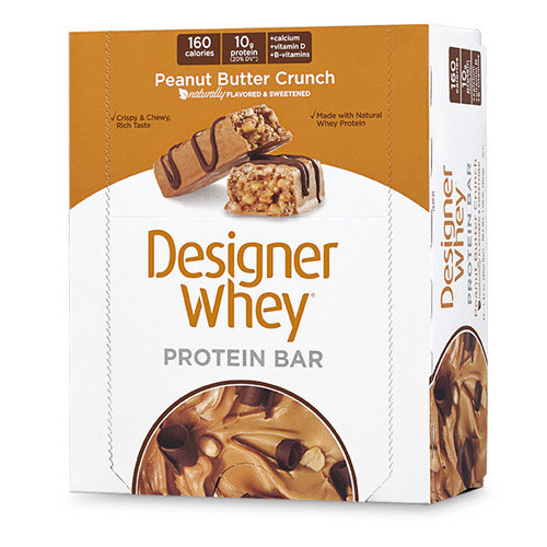 Designer Whey Protein Bars Peanut Butter Crunch (12 Bars)