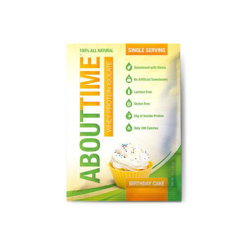 About Time Whey Protein Isolate Birthday Cake Single Serving (12x1 Oz)