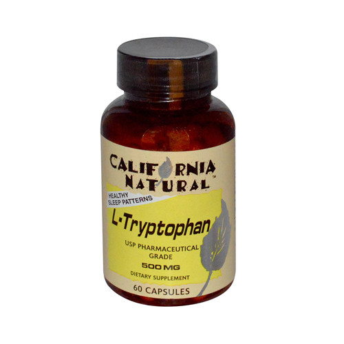 California Natural L-Tryptophan 500 mg (60 Capsules)