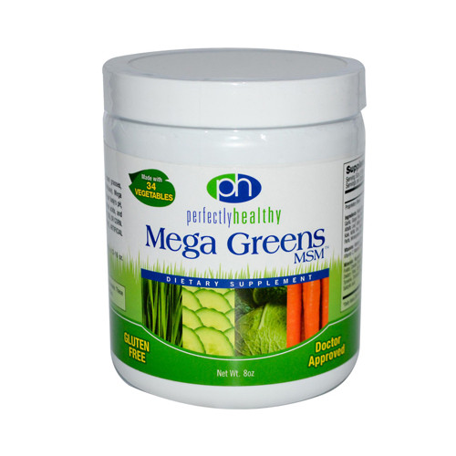 Perfectly Healthy Mega Greens plus MSM Powder 8 Oz
