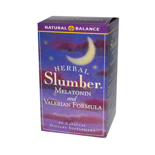 Natural Balance Herbal Slumber Melatonin and Valerian Formula (60 Capsules)