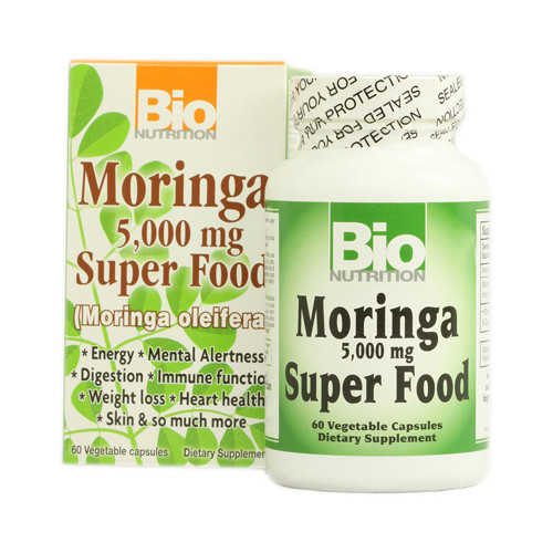 Bio Nutrition Moringa 5,000 mg Super Food (1x60 Veg Capsules)