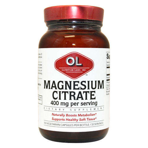 Olympian Labs Magnesium Citrate 400 mg (100 Capsules)