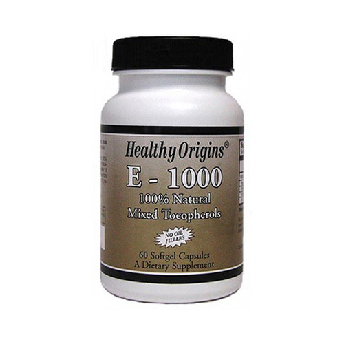 Healthy Origins E-1000 1000 IU (60 Softgels)