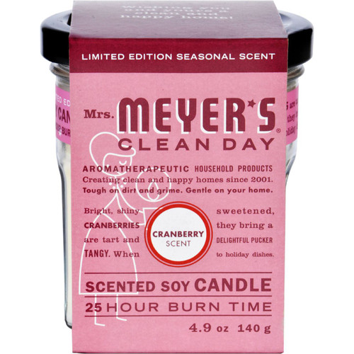 Mrs. Meyer's Soy Candle Cranberry Case of 6 4.9 oz Candles