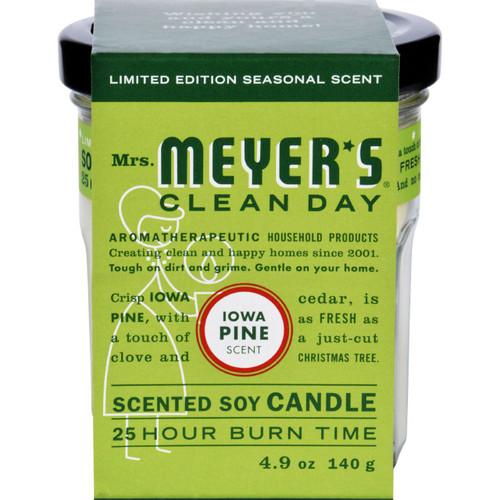 Mrs. Meyer's Soy Candle Iowa Pine Case of 6 4.9 oz Candles