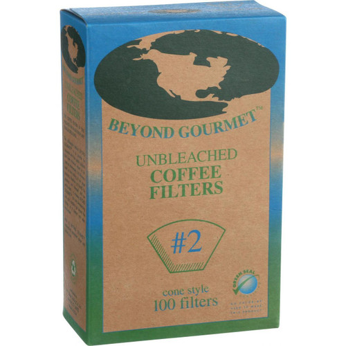 Beyond Gourmet Coffee Filters Cone Unbleached Number 2 100 Count