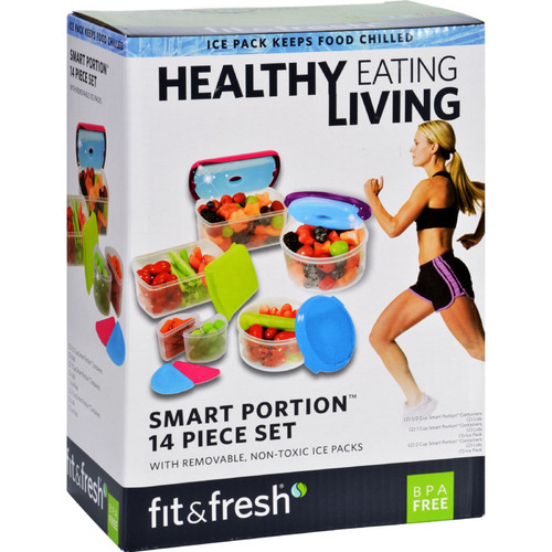 Fit and Fresh Container Set Healthy Living Smart Portion 14 Pieces 1 Set