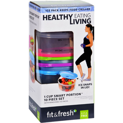 Fit and Fresh Containers Healthy Living Smart Portion 1 Cup Size 10 Pieces