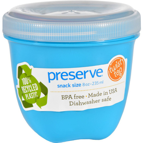 Preserve Food Storage Container Round Mini .Aqua 8 oz 1 Count Case of 12