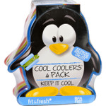 Fit and Fresh Ice Packs Cool Coolers Multicolored Penguin 4 Count