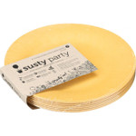 Susty Party Plates Compostable 7 in Yellow 8 Count Case of 4