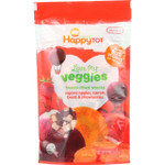 Happy Tot Toodler Food Organic Love My Veggies Freeze Dried Apples Carrots Beets and Strawberries .88 oz case of 8