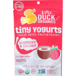 Little Duck Organics Freeze Dried Fruit and Yogurt Tiny Yogurts Organic Raspberry and Coconut Ages 1 Year Plus .75 oz case of 6