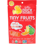 Little Duck Organics Freeze Dried Snacks Organic Tiny Fruits Apple Banana Ages 1 Year Plus .75 oz case of 6