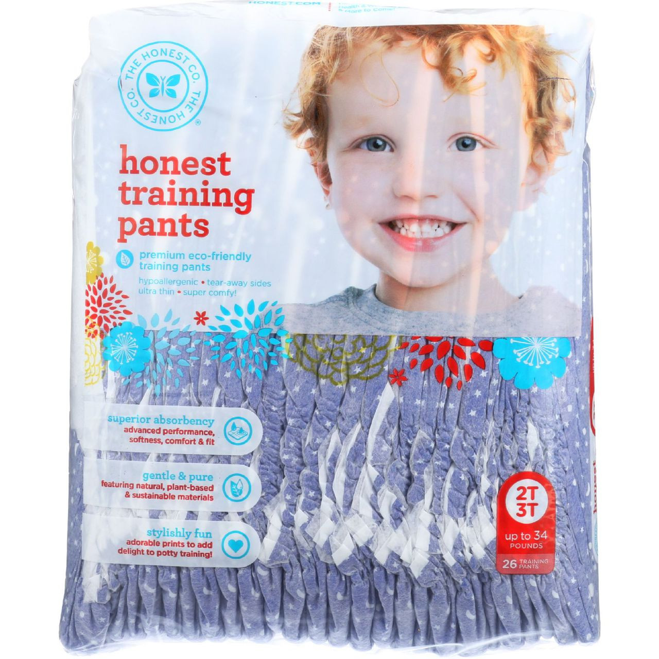 The Honest Company Training Pants Night Size 2 to 3T 26 count 1