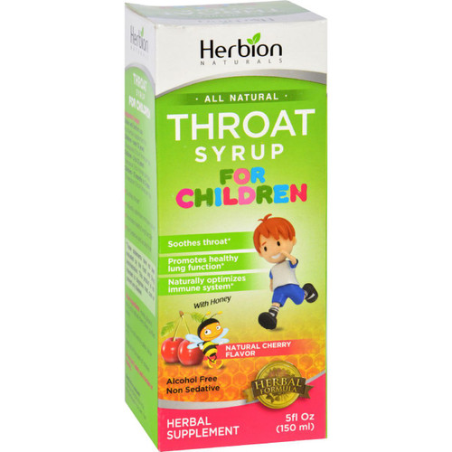 Herbion Naturals Throat Syrup All Natural Cherry For Children 5 oz