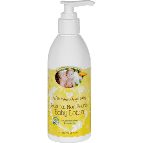 Earth Mama Angel Baby Lotion Natural Non Scents Fragrance Free 8 oz