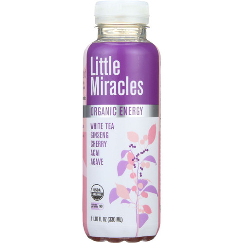 Little Miracles Drink Organic Ready to Drink White Tea and Cherry 11.16 oz case of 12