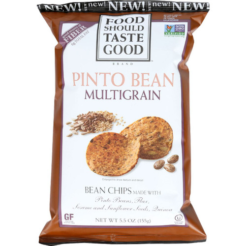 Food Should Taste Good Bean Chips Multigrain Pinto Bean 5.5 oz case of 12