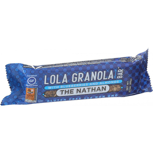Lola Granola Bar The Nathan with Blueberries and Almonds 2.1 oz Bars Case of 12
