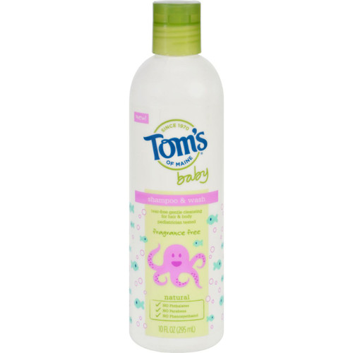 Toms of Maine Shampoo and Body Wash Baby Fragrance Free 10 oz