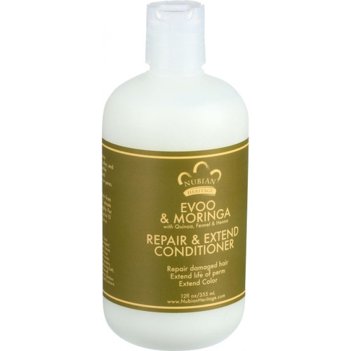 Nubian Heritage Conditioner EVOO and Moringa Repair and Extend 12 oz