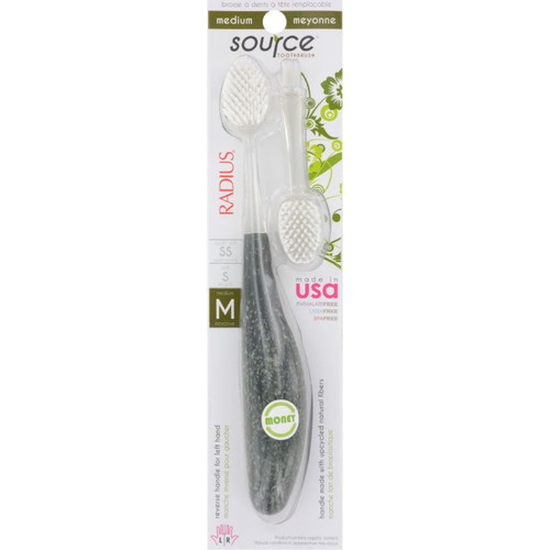 Radius Source Toothbrush with Replacement Head Medium Case of 6