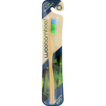 WooBamboo Toothbrush Standard Handle Soft Blue and Green 1 Count Case of 12