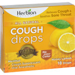 Herbion Naturals Cough Drops All Natural Honey Lemon 18 Drops