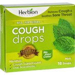 Herbion Naturals Cough Drops All Natural Mint 18 Drops