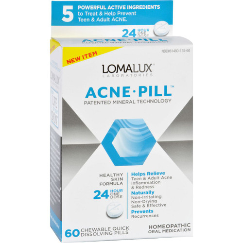 Loma Lux Laboratories Acne Pill Chewable Quick Dissolving 60 Count