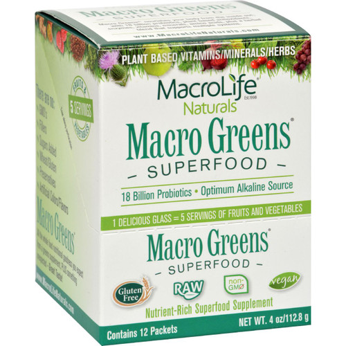MacroLife Naturals Macro Greens Original 12 Packets 4 oz
