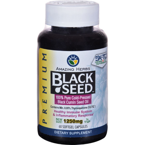 Black Seed Oil 1250 mg 60 Softgel Capsules