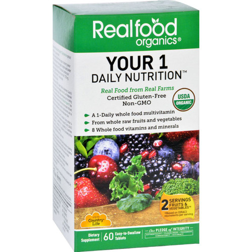 Realfood Organics Daily Nutrition Organic Your 1 60 Tablets