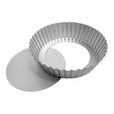 Fat Daddio's Fluted Tart Pan, 10" x 2", removable bottom