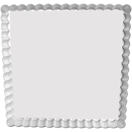 Fat Daddio's Square Fluted Tart Pan, 12" x 12" x 1", removable bottom