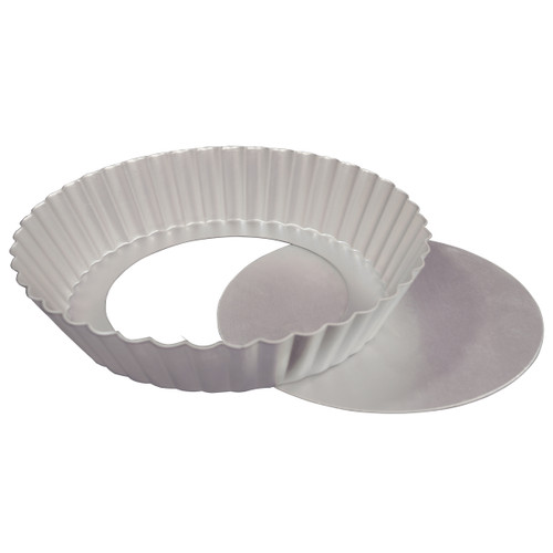 Fat Daddio's Fluted Tart Pan, 12" x 2", removable bottom