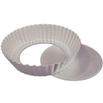 Fat Daddio's Fluted Tart Pan, 8" x 2" removable bottom