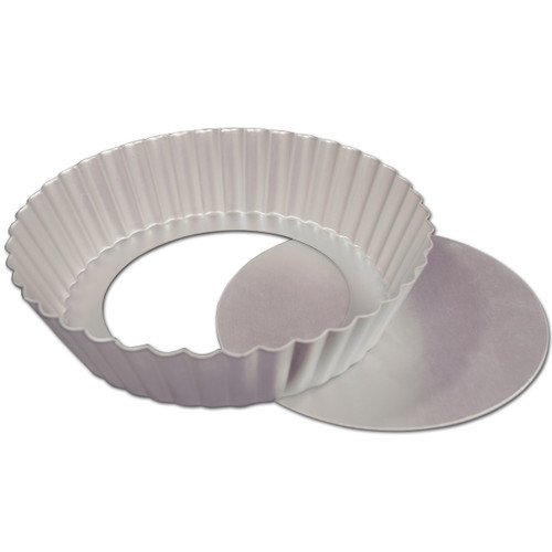 Fat Daddio's Fluted Tart Pan, 8" x 2" removable bottom Box of 6