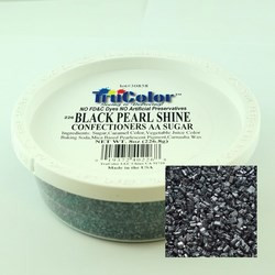 TruColor Confectioners AA Sanding Sugar (Large Crystals) Black Pearl Shine (1x8 Oz)
