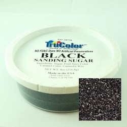 TruColor Confectioners Special Sanding Sugar (Med. Crystals) Black (12x8oz)