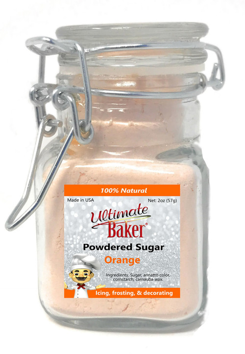 Ultimate Baker Natural Powdered Sugar Orange (1x2oz Glass)