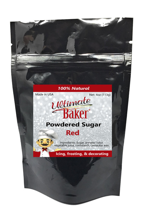Ultimate Baker Natural Powdered Sugar Red (1x4oz Bag)