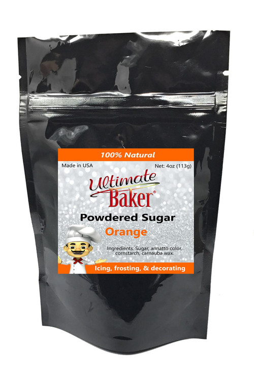 Ultimate Baker Natural Powdered Sugar Orange (1x4oz Bag)
