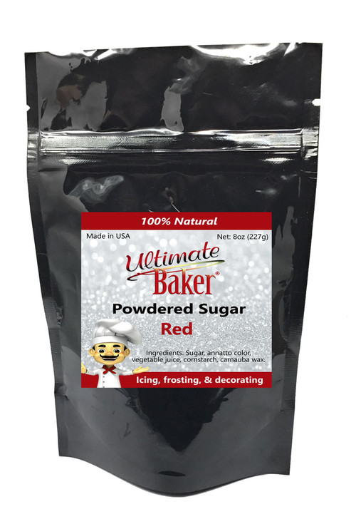 Ultimate Baker Natural Powdered Sugar Red (1x8oz Bag)