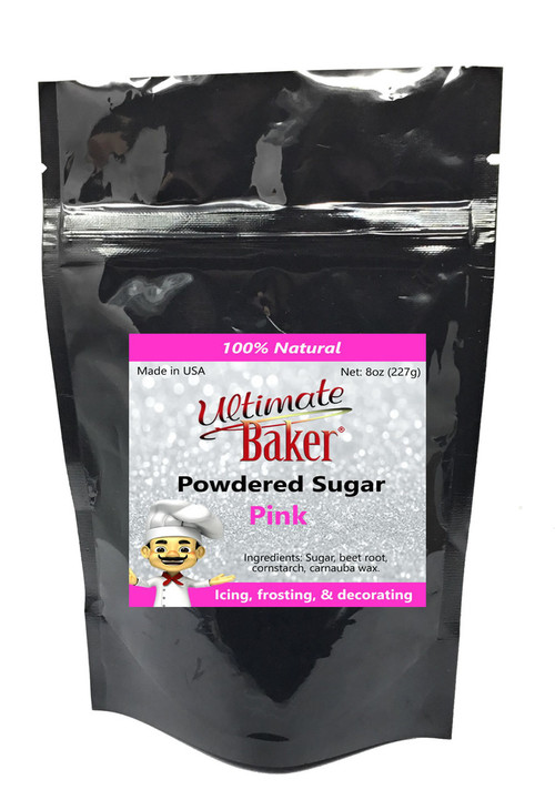 Ultimate Baker Natural Powdered Sugar Pink (1x8oz Bag)