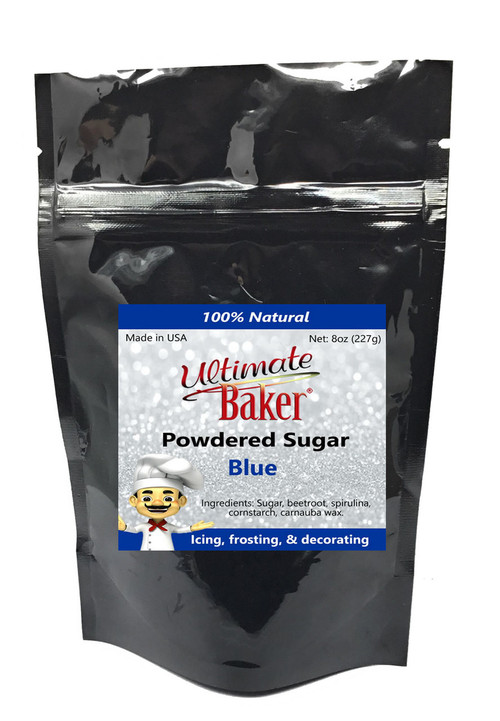 Ultimate Baker Natural Powdered Sugar Blue (1x8oz Bag)
