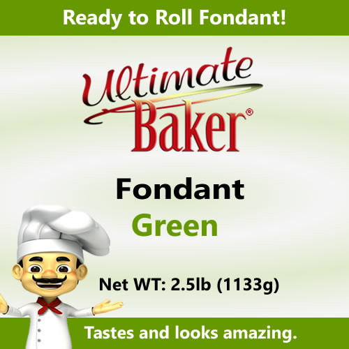 Ultimate Baker Green Fondant (1x2.5lbs)